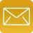 Yellow square icon with a white envelope representing an email symbol.